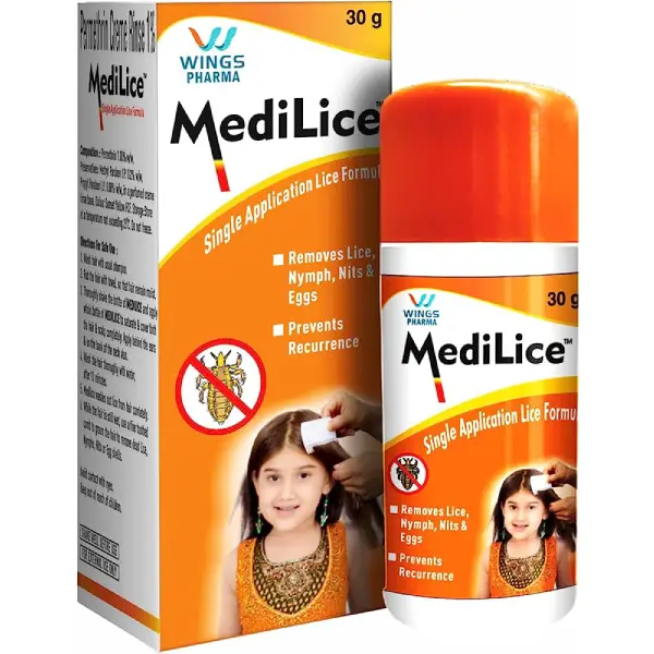 Medilice Single Application Anti Lice Cream Wash | Removes Lice, Nymph & Nits